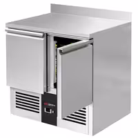 Rashladni pult PREMIUM - 900x700 mm - 240 l - Statičko hlađenje - s 2 vrata - Podignuti rub