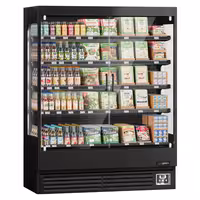 Commercial multideck display fridge - 1524mm - 693L - with 2 hinged glass doors & 4 shelves - Black