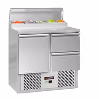 Pripremni rashladni pult ECO - 900x700 mm - 1 vrata i 2 ladice - za 5x GN 1/6