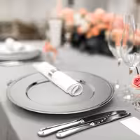 (4 pcs) Serving Platter - Stainless Steel - Ø330mm
