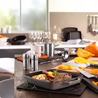 STAUB | GRILL PANN - Grill serpenyő - 230x230mm - Öntöttvas - Grafitszürke