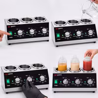Grijani dispenzer za umake i preljeve - 3 x 1 l - 600 W