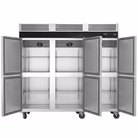 Szafa mroźnicza magazynowa ECO – stal nierdzewna – GN 1/1 – 2500 L – z 6 półdrzwiami