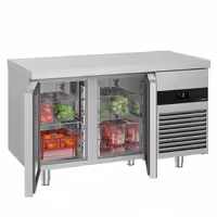 Aukstuma galds PREMIUM - 1400x700 mm - 281 l - ar 2 durvīm - ventilējama dzesēšana - R290