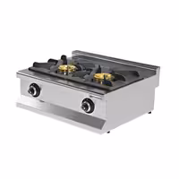 Plinski štednjak - 800x700x425 mm - 17,3 kW - 2 plamenika - nadpultni