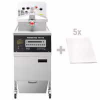 Električni visokotlačni friteza za duboko prženje s filtracijskim sustavom – 24 litre – 13,5 kW – digitalni