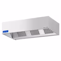 Commercial Wall-Mounted Extractor Hood with Motor - 1800mm - with Speed Controller, Baffle Filters & Lighting