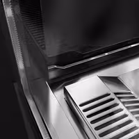 Commercial cake display fridge MADRID - 430L - 1000mm - Double glazing - square - with 2 adjustable glass shelves - rear sliding doors - Black matt
