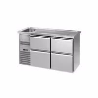 Commercial Refrigerated Beer Counter PREMIUM PLUS - 1550x700mm - with 4 drawers