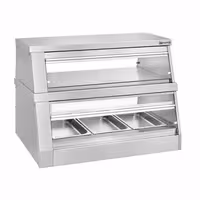 Grijani izložbeni ormar – 1200 mm – 3,5 kW – za 3 GN 1/1 – 2 police – pojedinačno upravljane