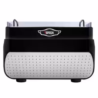 WEGA | NOVA - Siebträgermaschine - 2 Gruppig - 3,95 kW - mit 2 Milchaufschäumern & Heißwasser - Touch - Schwarz