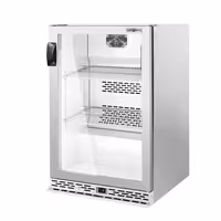 Barski hladnjak - 600 mm - 125 l - s 1 staklena vrata - inox