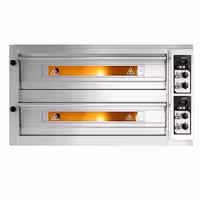 Electric Deck Pizza Oven - Twin Deck - Firebrick Base - 6+6 x Ø 33cm (13") - Mechanical Controls - up to 400°C