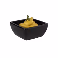 (6 adet) Ramekin (Sos Kasesi) - PURE - Melamin - 50ml - köşeli - 65x65mm - Siyah