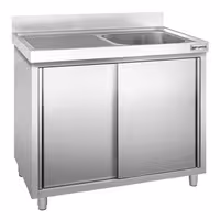 Sudoper s ormarićem PREMIUM - inox - 1200 x 700 mm - s 1 koritom - korito desno