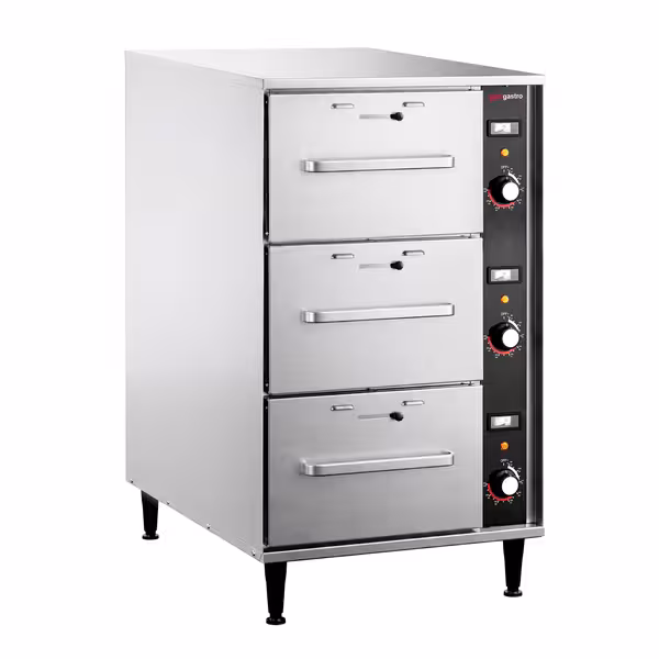 خزانة تدفئة للأطعمة - 1,20 kW - GN 1/1 - 3 أدراج - 503x765x852 mm