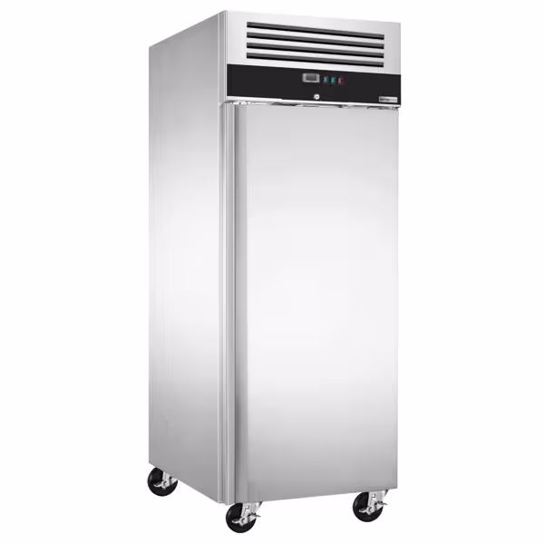 Szafa mroźnicza piekarnicza ECO – stal nierdzewna – EN 600 x 800 – 600 L – z 1 drzwiami, prowadnicami i rusztami