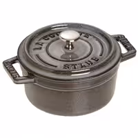 STAUB | Mini Cocotte Round Enamelled Cast Iron Casserole Dish – Ø10 cm – Graphite Grey