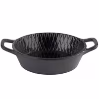 (60 adet) Kase - MINI - Melamin - 70ml - köşeli - taşıma kulplu - 115x85mm - Derinlik:25mm - Siyah