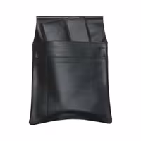 KARLOWSKY | Cashier's holster – Cowhide leather - Black - 16×22cm - 2 pockets + pen slot - Belt loop