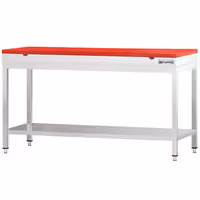 Roostevabast terasest töölaud PREMIUM - 2000x700 mm - alumise riiuliga