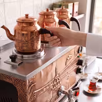 Commercial Gas & Electric Copper Tea Urn - 870mm - 33 Litres - Istanbul Design