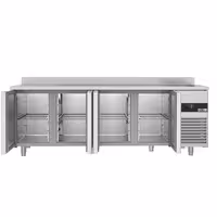 Rashladni pult PREMIUM - 2360x720 mm - 540 l - Ventilirano hlađenje - s 4 vrata - s 1 korita - Leđni podignuti rub