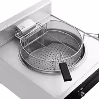 Električna friteza za ribu - 25 L - 14,0 kW - crna - stolna