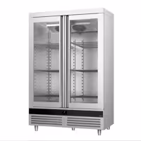 Szafa chłodnicza ze stali nierdzewnej PREMIUM - 1200 litrów - z 2 szklanymi drzwiami