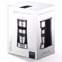 BEEM | Single Coffee Maker – Stainless Steel - 400 ml Travel Mug - 24-hour Timer - Permanent Filter