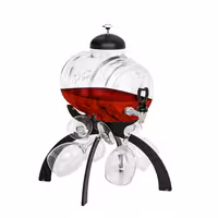 Commercial Wine Dispenser - 4L - Black - incl. 4 Wine Glasses