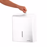 AIR-WOLF | Dozator papirnatih ručnika - Za 600 ručnika - Plemeniti čelik - Bijela boja