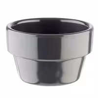 (60 adet) Ramekin (Sos Kasesi) - FLOWER POT - 60'lı Set - Melamin - 40ml - yuvarlak - Ø60mm x 35mm - Gri