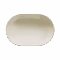 (12 adet) TEOS - Düz Tabak - Oval Düz - Porselen, 320x320mm, Krem