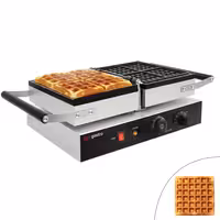 Waffeleisen - Einzeln - Manuell - 1,6 kW - Form: 4 Brüsseler Waffeln - mit 180° drehbarer Backfläche