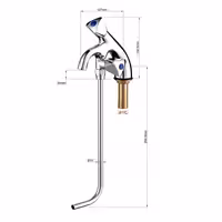 Monobloc mixer tap - deck-mounted - with single-lever - height 460mm