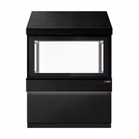 Charcoal Grill TORONTO - 1500mm - Black Front - Black Granite Worktop - tempered glass front - 3 grill grates