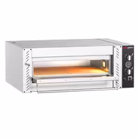 Electric Deck Pizza Oven - Single Deck - Refractory Stone Deck - 4 x Ø 30cm (12") - Mechanical Controls - up to 450°C