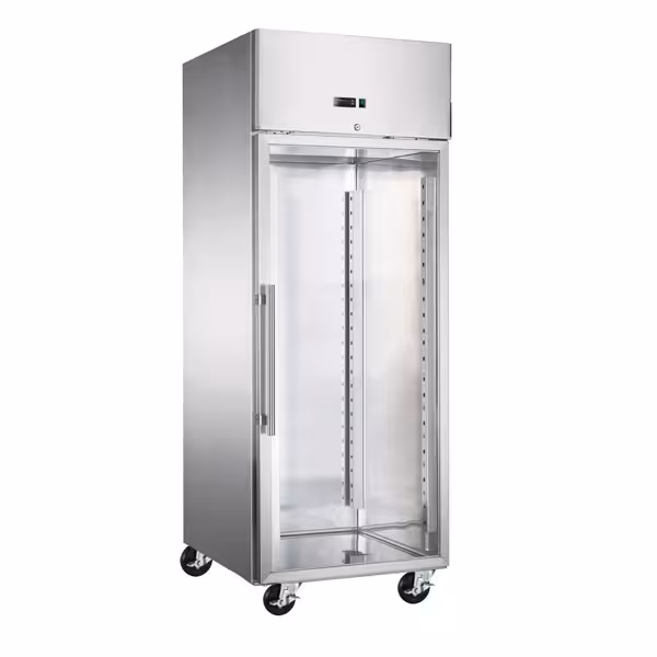 Szafa chłodnicza na blachy EN ECO - EN 600x800 - 737L - 740x990mm - 1 drzwi, przeszklona - chłodzenie wentylowane; zamek