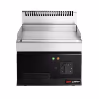 Plancha eléctrica Fry top - placa de cromo duro - 4,5 kW - Liso - Superficie de cocción: 395x535mm