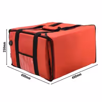 WarmBag / Termo torba za dostavu pizze PRO - Grijana torba za dostavu - za 4 kutija za pizzu - 35x35 cm - Crvena
