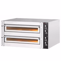 Electric Deck Pizza Oven - Twin Deck - Refractory Stone Deck - 6+6 x Ø 30cm (12") - Mechanical Controls - up to 450°C
