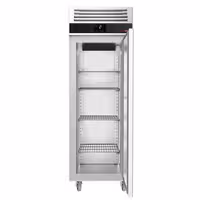 Commercial Upright Fridge Stainless steel PREMIUM - GN 2/1 - 700L - with 1 door - On castors - For UK