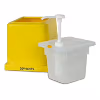 Dispenzer za senf - polipropilen - 2 l - 210x220x210 mm - žuta