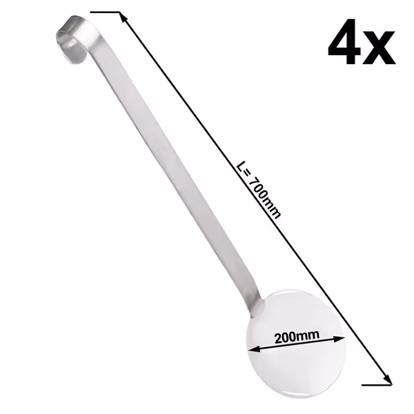 (4 buc) Lingură pentru orez - Ø 200 mm - Lungime: 700 mm - oțel inoxidabil