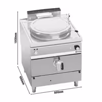 Plinski Kotao za kuhanje - 100 l - 20,9 kW - Indirektno grijanje - s priključkom za vodu