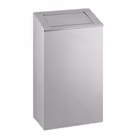 Caixote do lixo - com tampa push - 38L - 300x600x215mm - Aço inoxidável - fecho suave