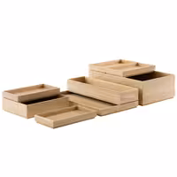 Ahşap Sunum Kutusu - VALO - GN 1/1 - Kahverengi - 530x325x85mm