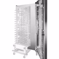 Commercial Electric Combi Oven - Touchscreen Controls - 20x GN 1/1 - incl. Automatic washing system, Core temperature probe & Trolley