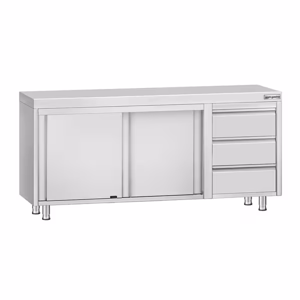 خزانة قاعدية ستانلس ستيل KOPENHAGEN ECO - 1800x600mm - أبواب منزلقة